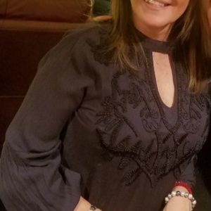 Anthropology vintage gray tunic